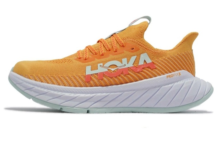 Мужские кроссовки HOKA ONE ONE Carbon X3 (оранжевые)