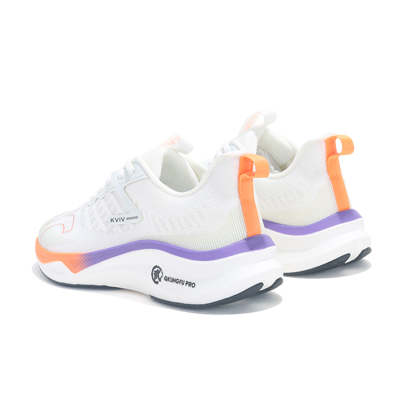 KVIV Cushioning Slip Resistant Abrasion Resistant Breathable Coverage Low top Running Shoes Unisex White