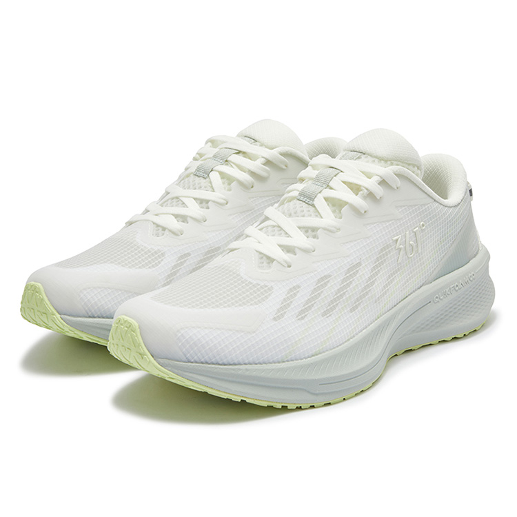 361° Sharp Sparkle Slip Resistant Abrasion Resistant Low top Casual Running Shoes Men’s White Green