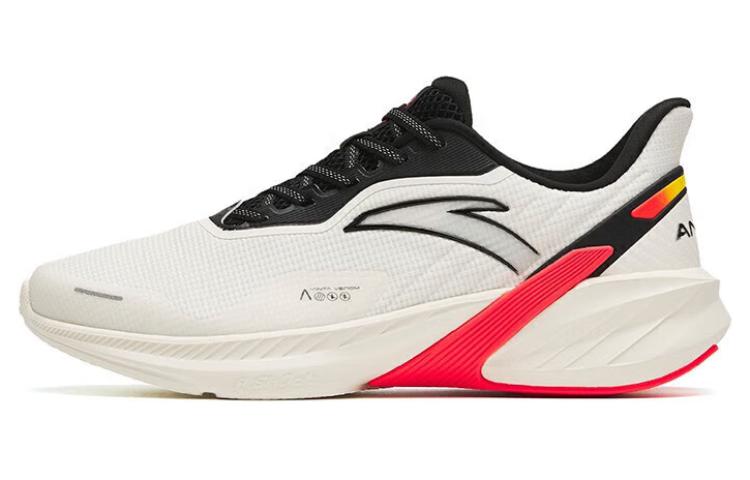 Anta DuCi4 Cushioning Slip Resistant Low top Running Shoes Men's White Black Red