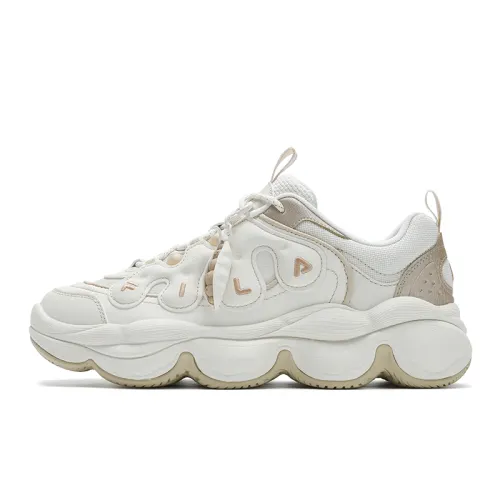 FILA PEASE Cushioning, Wear Resistant Low top Chunky Sneakers Men's Micro White