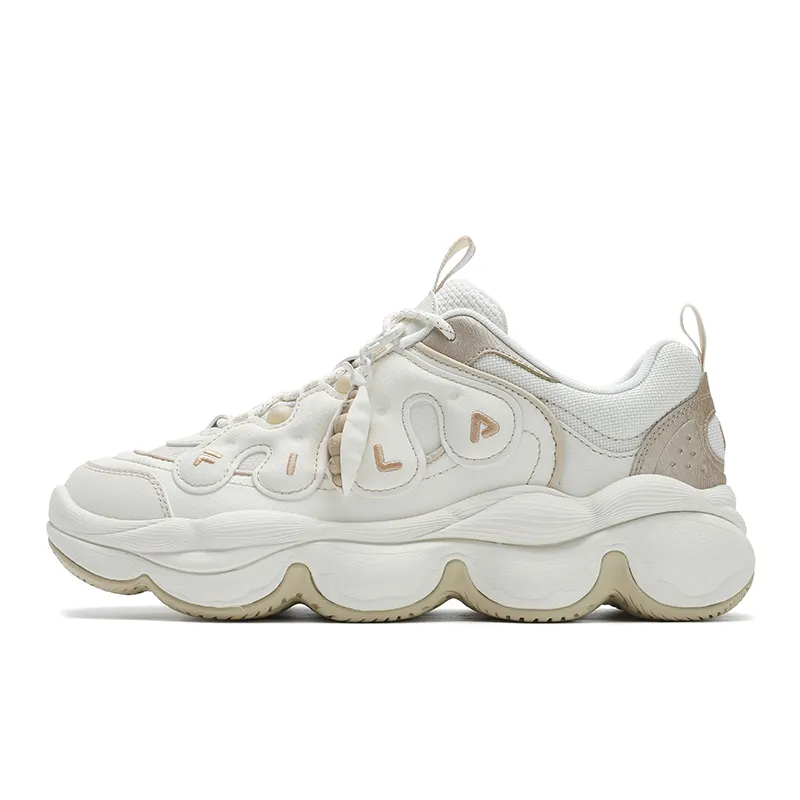 FILA PEASE Cushioning, Wear Resistant Low top Chunky Sneakers Men's Micro White