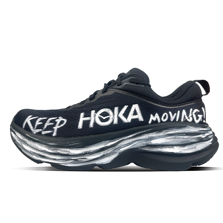 HOKA ONE ONE Bondi 8 Cushioning Slip Resistant Abrasion Resistant Low top Y2K Vintage Running Shoes Men’s Black
