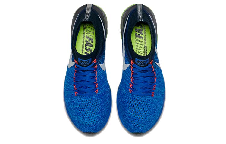 Мужские кроссовки Nike All Out Flyknit Air Zoom (черно-сине-зеленые) — Чёрный / синий / зелёный — фото 4
