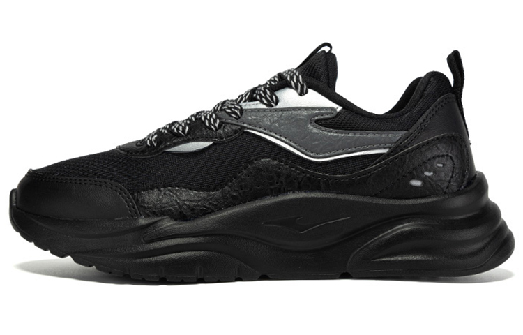 Erke Mesh Cushioning Breathable Cushioning Breathable Running Shoes Women’s Black Silver