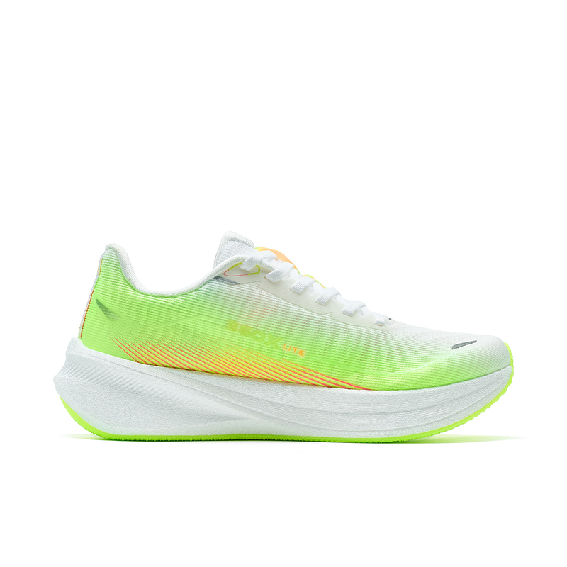 XTEP 360X 2.0 LITE Fabric Slip Resistant Abrasion Resistant Low top Carbon Plate Running Shoes Women’s White Green
