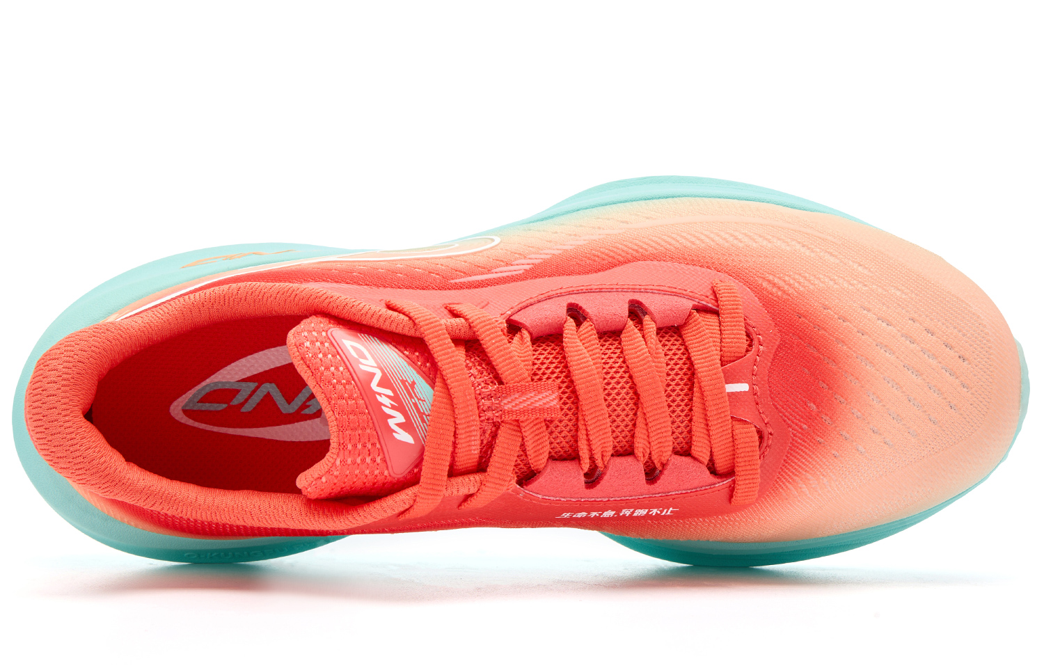 QIAODAN Strong Wind 3TR Running Shoes Men’s Low Top Dan Orange Lake Blue