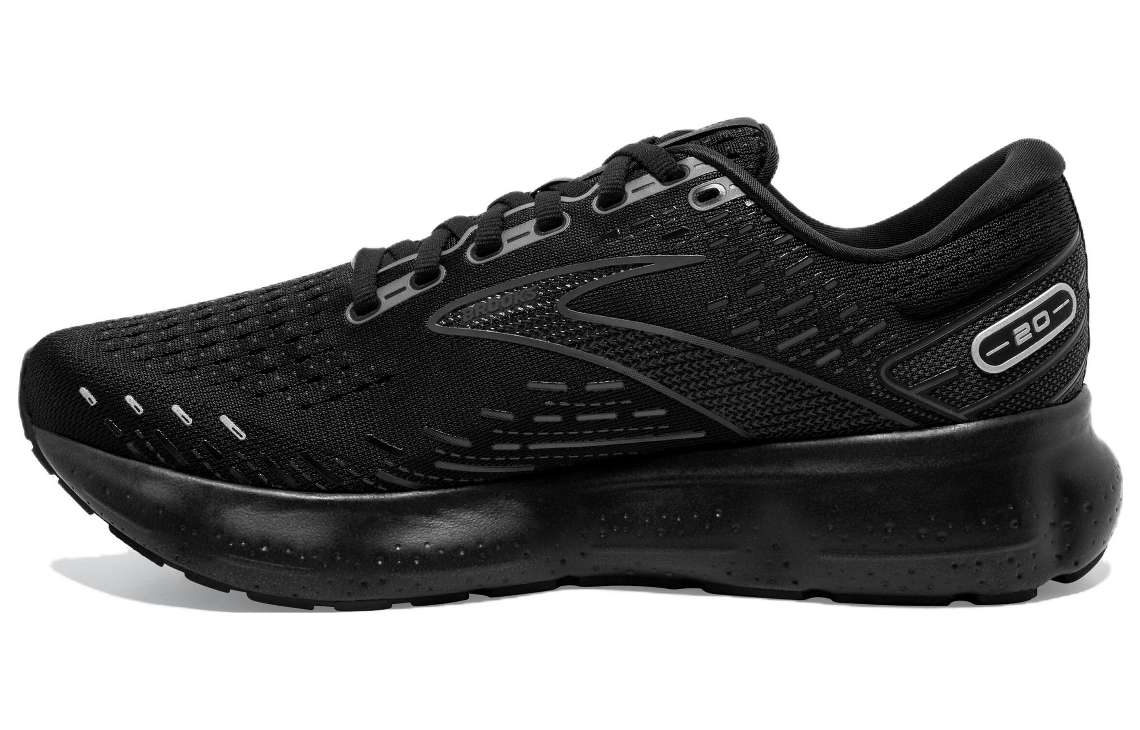 Brooks Glycerin 20 Abrasion Resistant Cushioning Abrasion Resistant Cushioning Low top Running Shoes Men’s Black