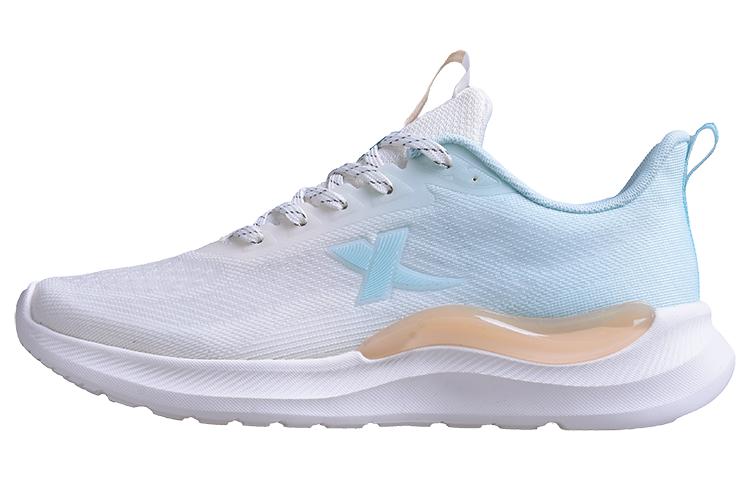 XTEP Cloud DC Slip Resistant, Abrasion Resistant, Breathable Low Top Running Shoes Women’s White Blue Orange
