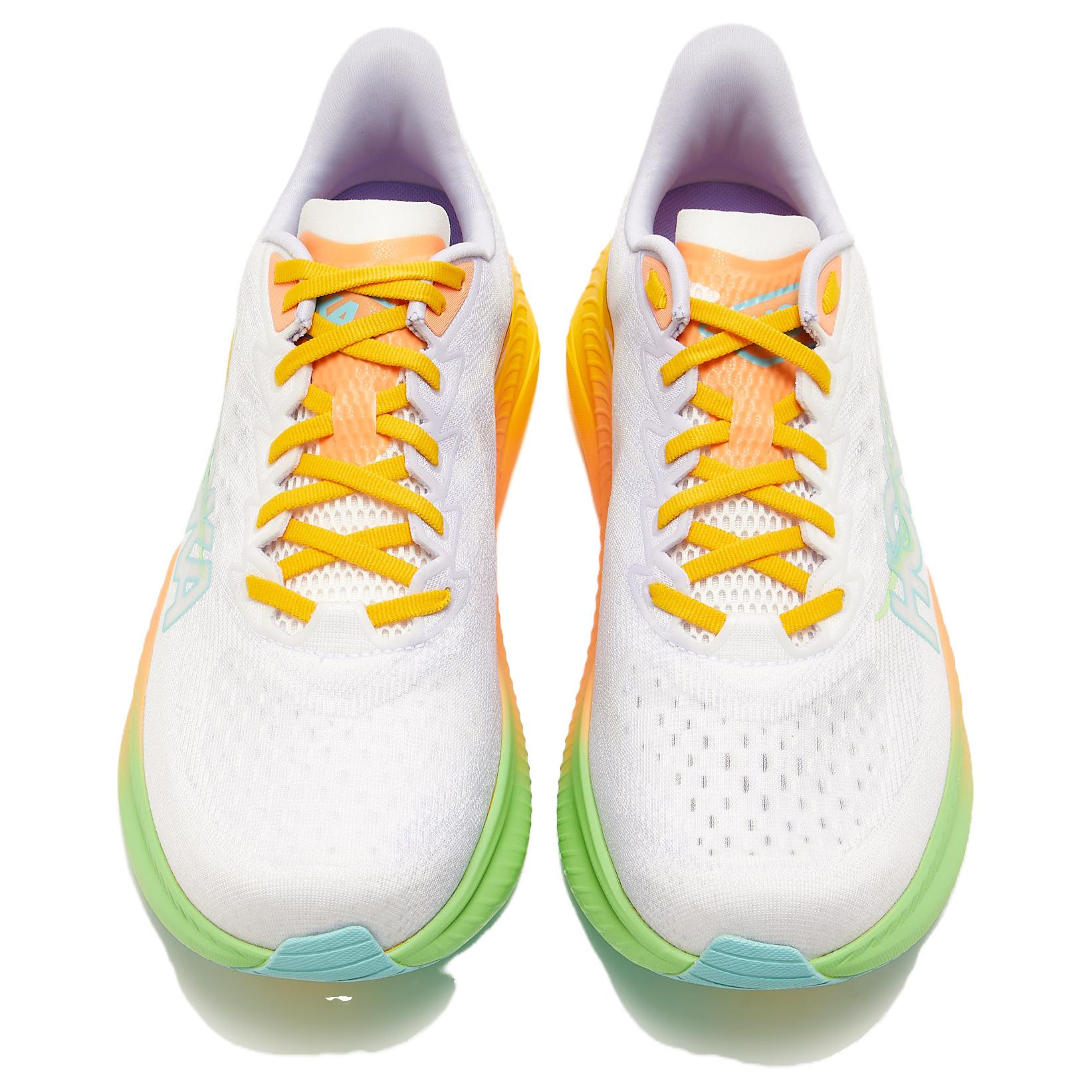 HOKA ONE ONE MACH 6 Slip Resistant Abrasion Resistant Low top Running Shoes Men’s Frost White