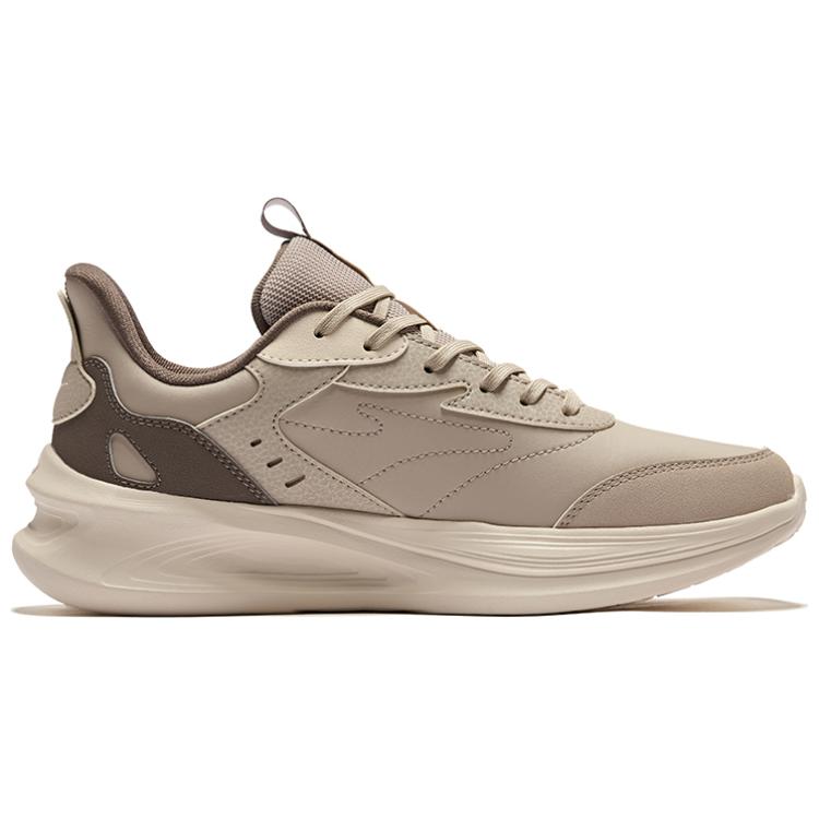 Erke Leap 2.0 Cushioning Waterproof Rebound Low top Running Shoes Men’s Light Linen Brownstone