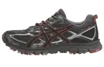 ASICS Gel Scram 3 Comfortable Abrasion Resistant Breathable Low top Running Shoes Men's Gray Red
