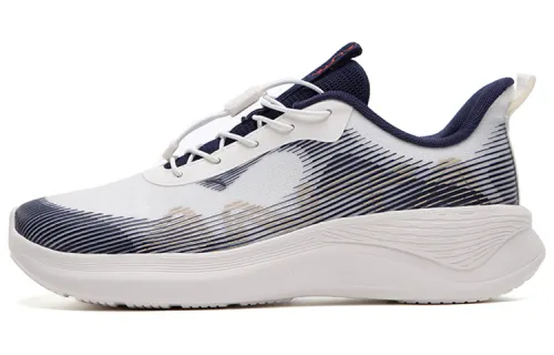 Anta Breathable, Abrasion Resistant, Impact Resistant, Slip Resistant Coverage Low top Running Shoes Men's White Blue