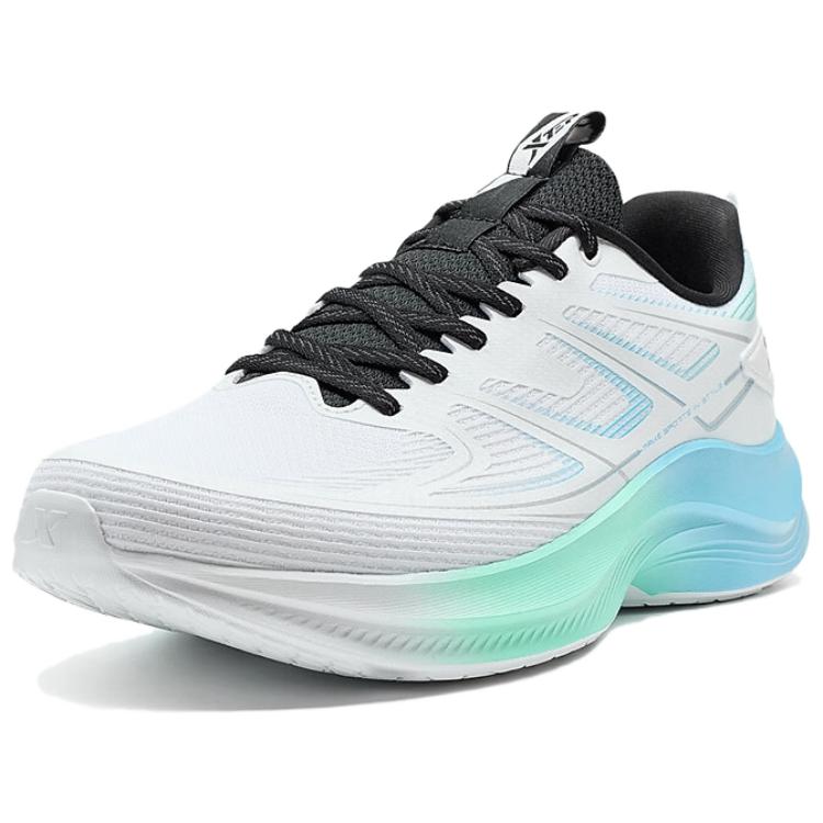 XTEP Cushioning Slip Resistant Abrasion Resistant Low top Casual Running Shoes Men’s White Blue Green