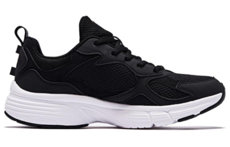 QIAODAN Mesh Abrasion Resistant Breathable Abrasion Resistant Breathable Low top Running Shoes Women’s Black Gold