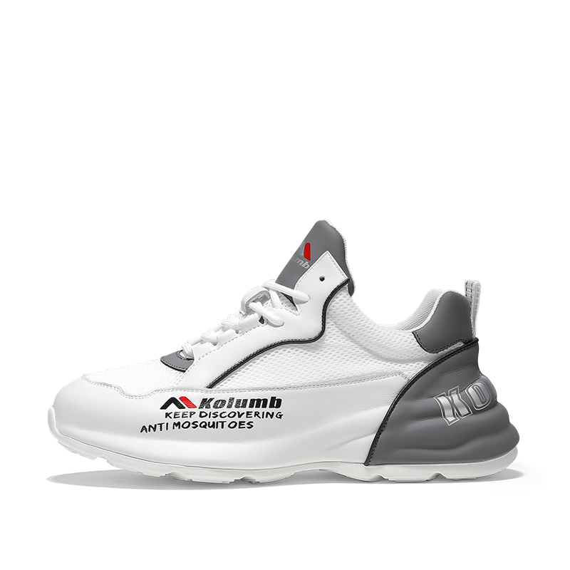Kolumb Cushioning Abrasion Resistant Breathable Low top Outdoor Shoes Men’s White Gray