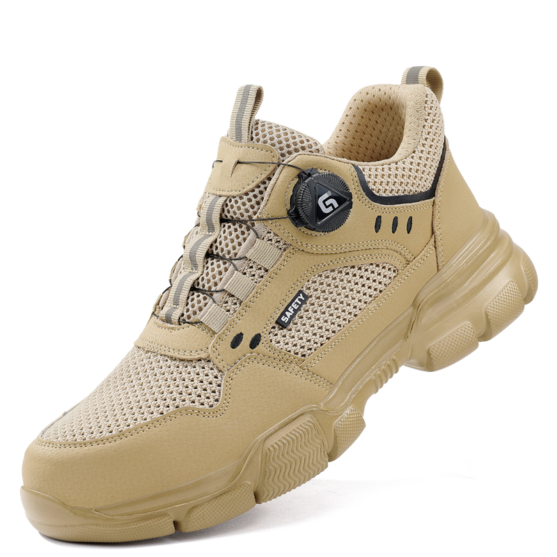 LANOUDUN Abrasion Resistant, Breathable, Lightweight Mid top Outdoor Shoes Unisex Khaki
