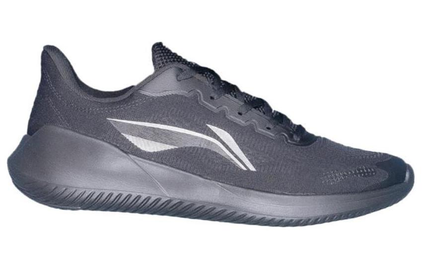 Li Ning Cushioning Abrasion Resistant Breathable Low top Running Shoes Men’s Black