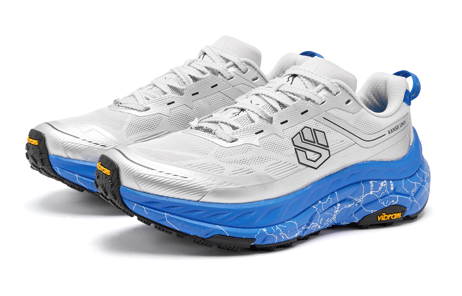 QIAODAN x QIANGFENGCHUIFU Mountain God 2.0 Strong Wind Blowing Low top Running Shoes Men’s Gray Blue