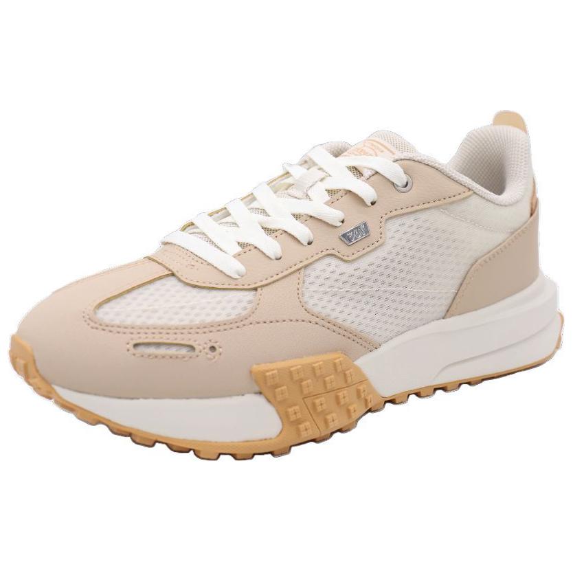 361° Mesh, Synthetic Leather Cushioning Slip Resistant Low top Running Shoes Men’s Beige Yellow