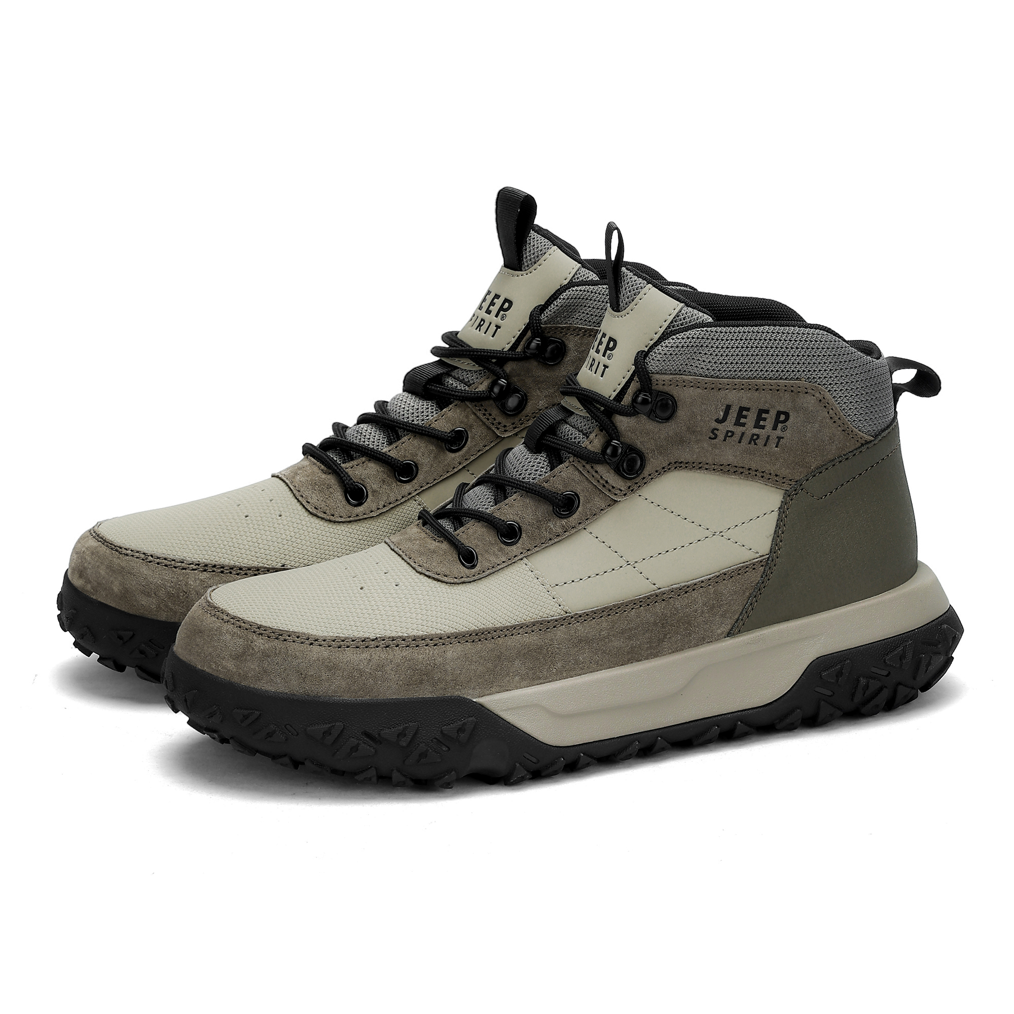 JEEP SPIRIT High Top Outdoor Shoes Men’s Natural Deer