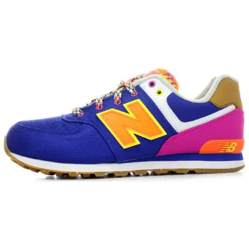New Balance 574 Shoes For Blue/Orange Women's