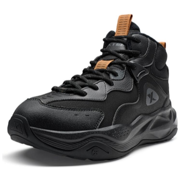 XTEP Red Cliffs 2.0 SE Fleece Lined Comfortable Fashion Slip Resistant Thermal High top Outdoor Shoes Men’s Black