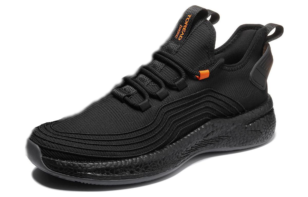 TOREAD Comfortable Round Toe Low top Running Shoes Men’s Black