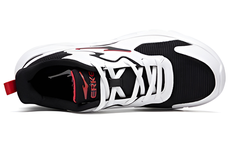 Erke Breathable Low top Running Shoes Men’s White Black