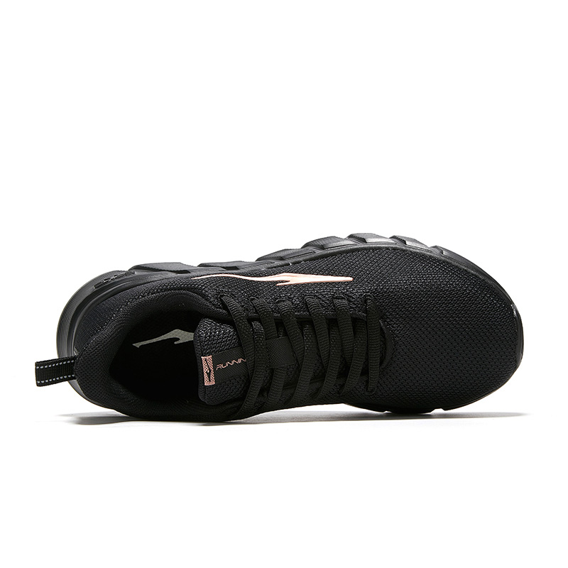 Erke Slip Resistant Cushioning Slip Resistant Cushioning Low top Running Shoes Women’s Black Gold