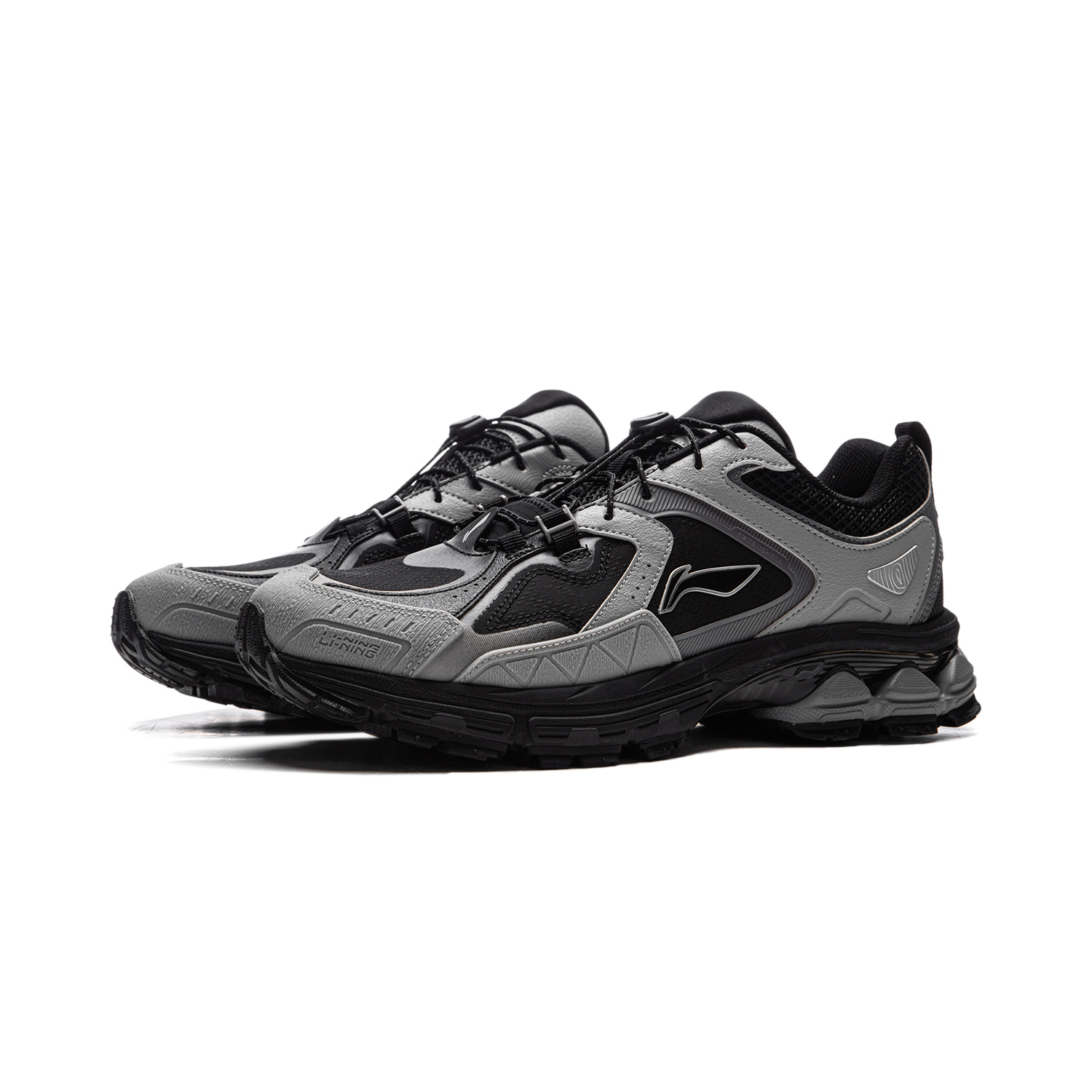 Li Ning Fuyao 2.0 Trail V2 Slip Resistant Abrasion Resistant Low top Running Shoes Men’s Black Gray
