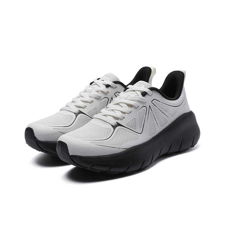 LPMX Cushioning Slip Resistant Abrasion Resistant Breathable Low top Running Shoes Women’s Ivory White