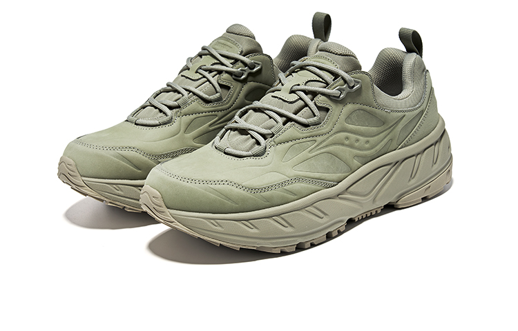 Saucony CYBER WEB Lace Up Abrasion Resistant Low top Running Shoes Unisex Gray Green