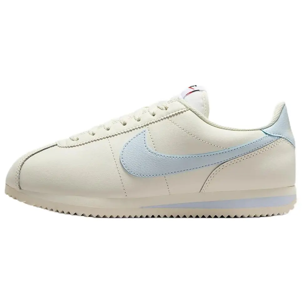 Nike Cortez Abrasion Resistant Low top Running Shoes Women's White Blue