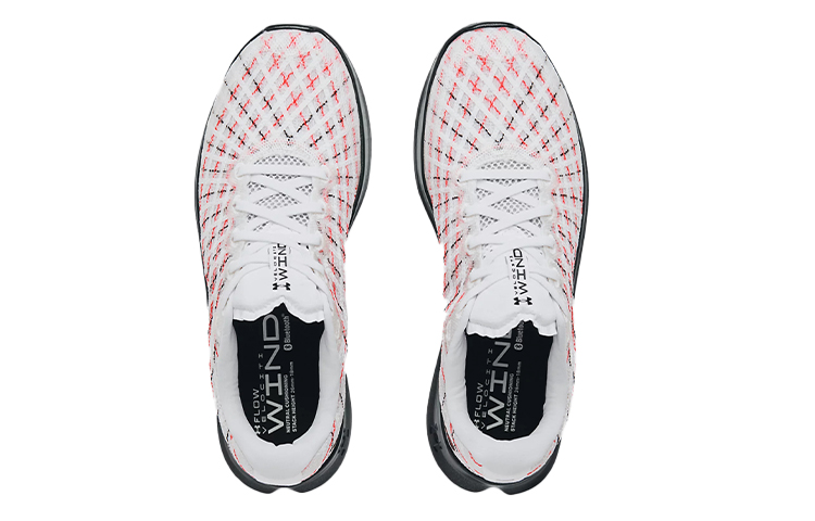 Мужские кроссовки Under Armour Under Armour Flow Velociti Wind (бело-черно-красная) — фото 4