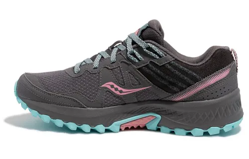Saucony Excursion Hiking TR14 Low top Trail Running Shoes Women's Gray Blue Pink Wide Women's