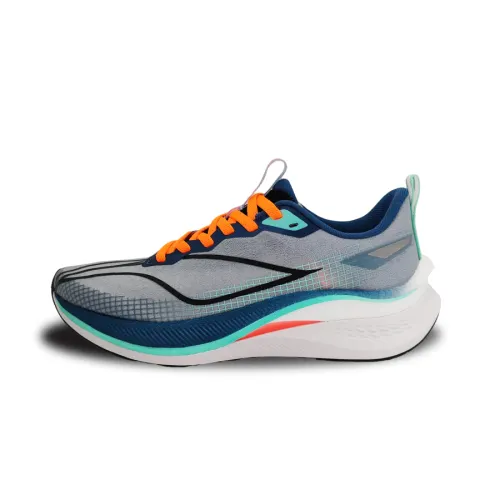 Li Ning Red Hare 7 Pro Cushioning Slip Resistant Abrasion Resistant Low top Casual Running Shoes Men's Blue Gray