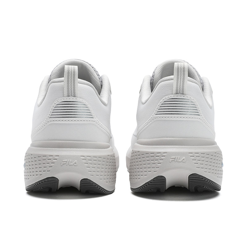 FILA Sports Function Textile, Synthetic Leather Cushioning, Wear Resistant Low top Running Shoes Women’s White Gray