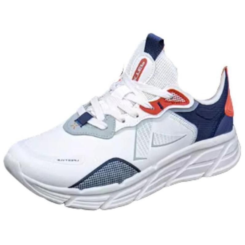 XTEP Cushioning Abrasion Resistant Breathable Lightweight Low top Casual Running Shoes Men’s White