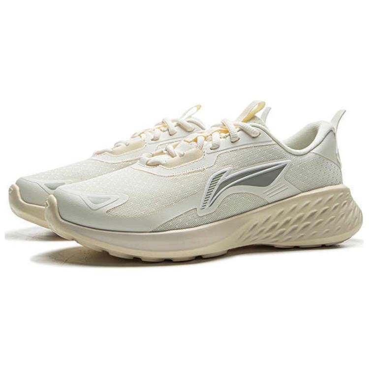 Li Ning Light Cloud Slip Resistant Abrasion Resistant Low top Casual Running Shoes Women’s Ecru