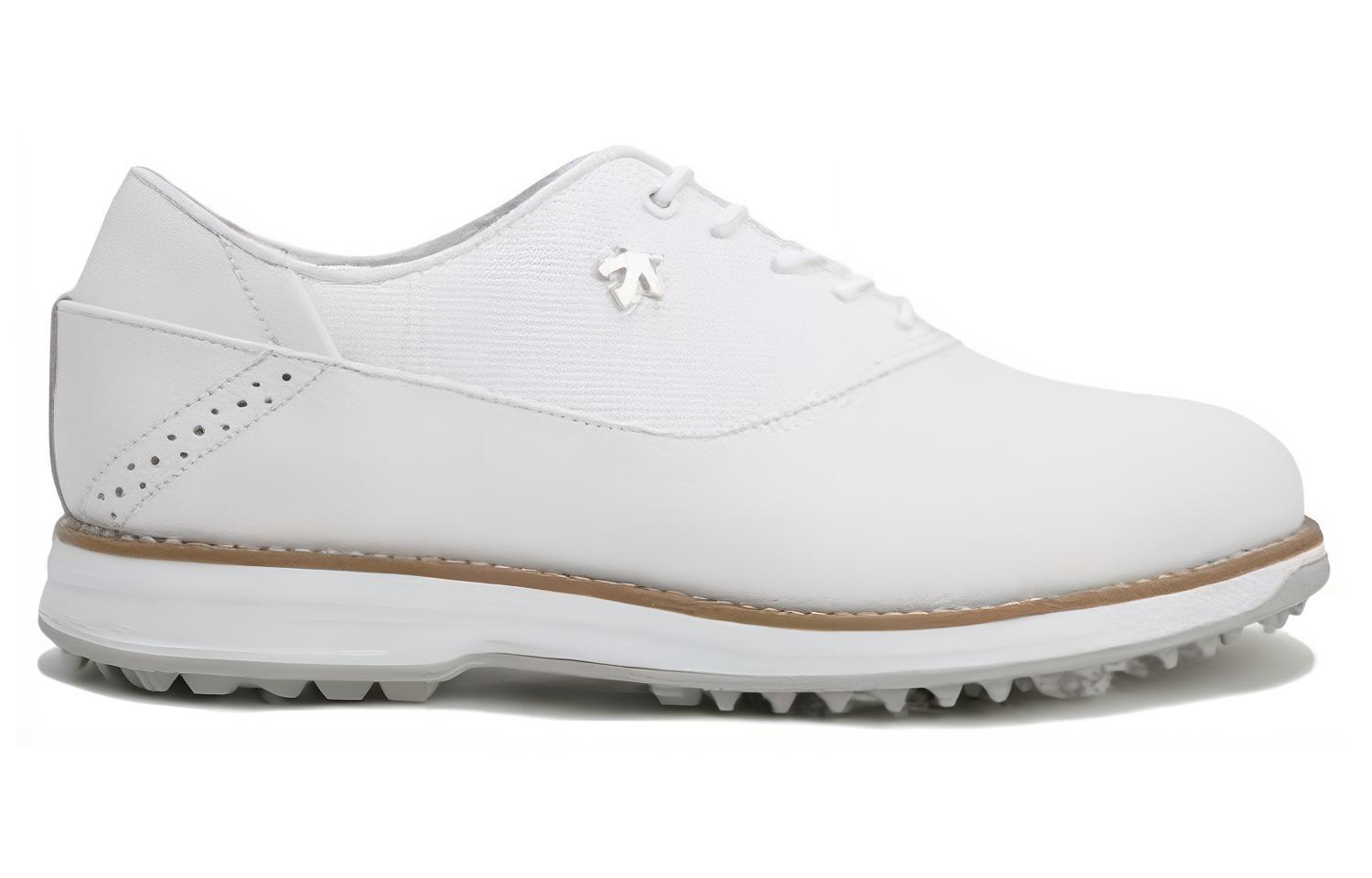 DESCENTE PRO Classic Cushioning Abrasion Resistant Cushioning, Wear Resistant Low top Golf Shoes Men’s White