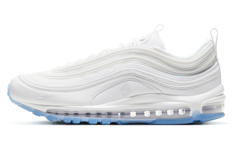 Nike Air Max 97 Comfortable and versatile lightweight Low-top running shoes Men and women White flame