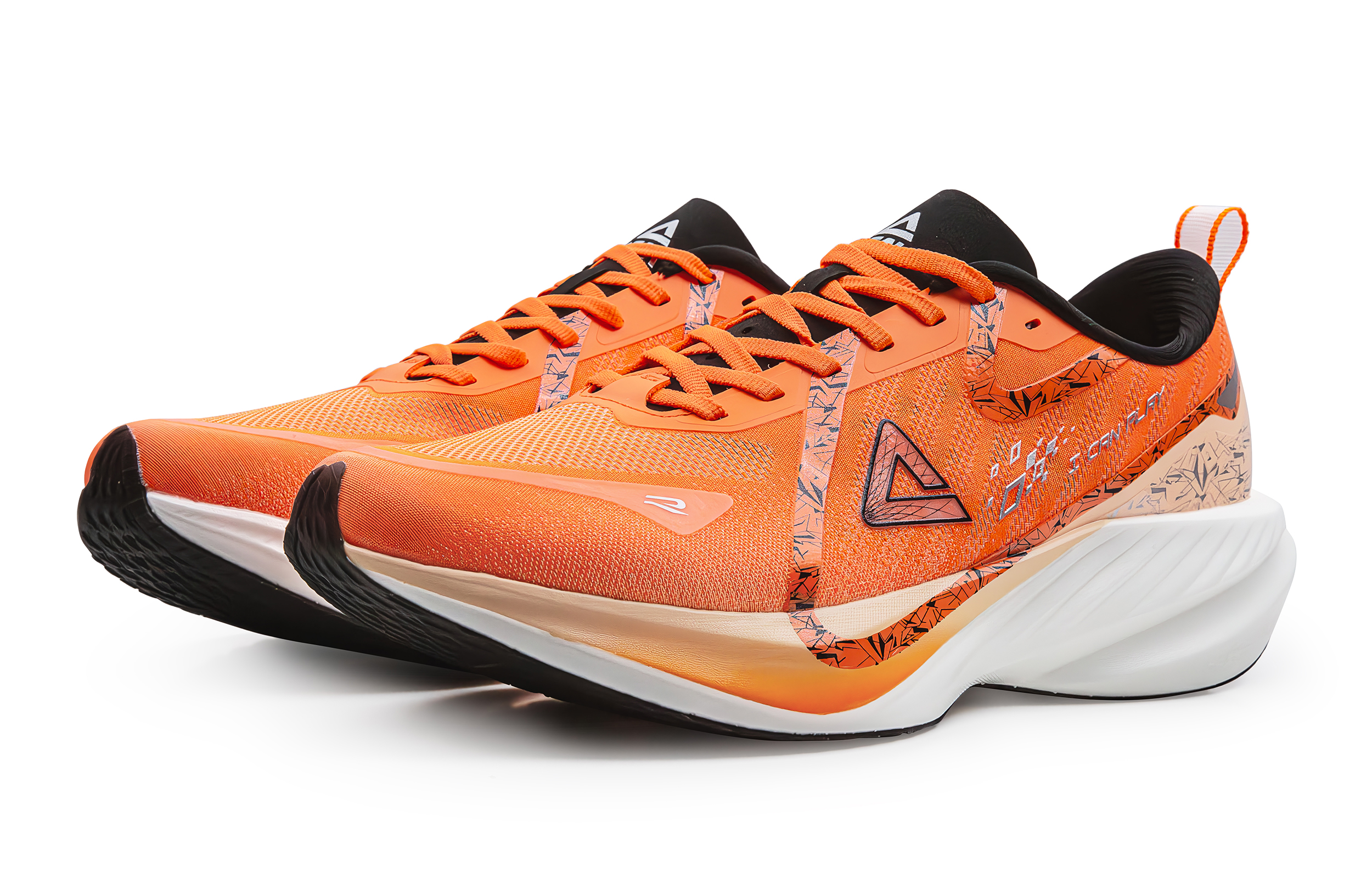 PEAK State Pole Running Shoes Unisex Low Top Fluorescent Intense Red