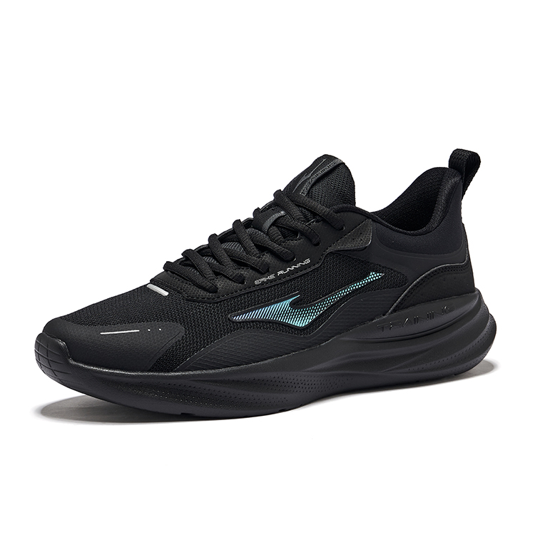 Erke Cushioning Lightweight Rebound Low top Casual Running Shoes Men’s Jet Black