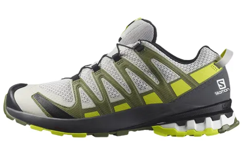 SALOMON XA Pro 3D V8 Running Shoes Men's Low Top Gray/Green/Black