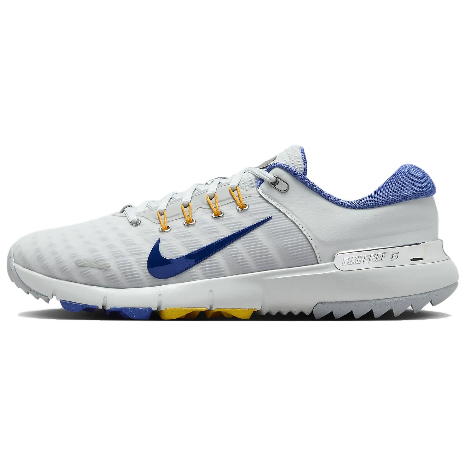 Nike Free Golf Pure Platinum University Gold Wolf Grey Astronomy Blue Wide