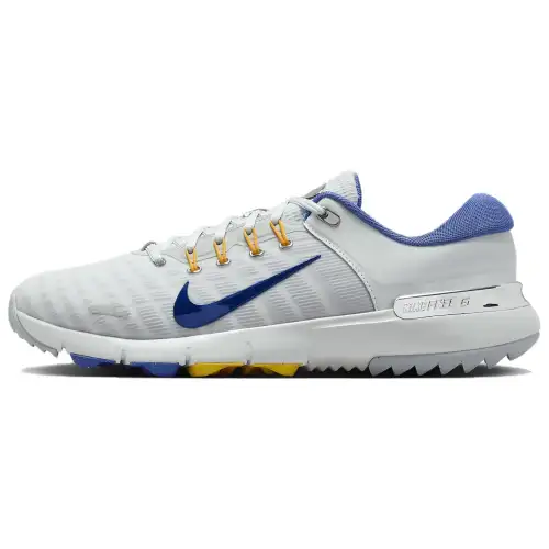 Nike Free Golf Pure Platinum University Gold Wolf Grey Astronomy Blue Wide