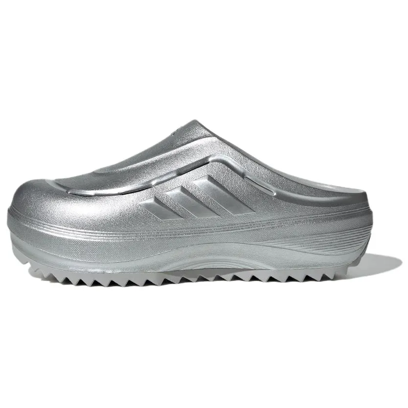 Adidas OZWAVE CLOG Soft And Comfortable Abrasion Resistant Slip Resistant Closed Toe Slippers Unisex Silver