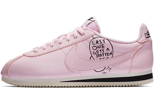 Nathan Bell x Nike Cortez Series OG Model Artist Co-signed Classic Retro Forrest Gump Low-top Casual Running Shoes Same Style for Men and Women Pink