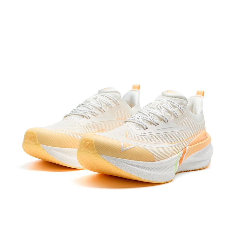 XTEP Two Thousand Kilometers 2.0 Anti Slip Wear Resistant Low Top Running Shoes Women’s Persimmon Like Bamboo Breaking